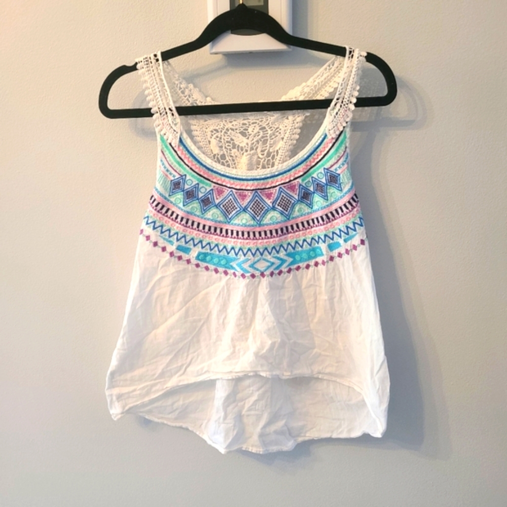 H & M summer tank with knit back